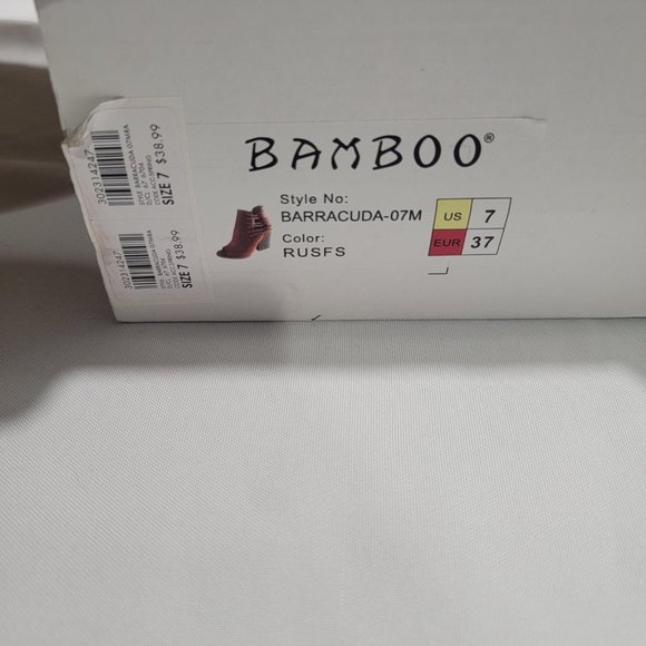 BAMBOO CHARLOTTE RUSSE SIZE 7 BOOTIE - Picture 2 of 7